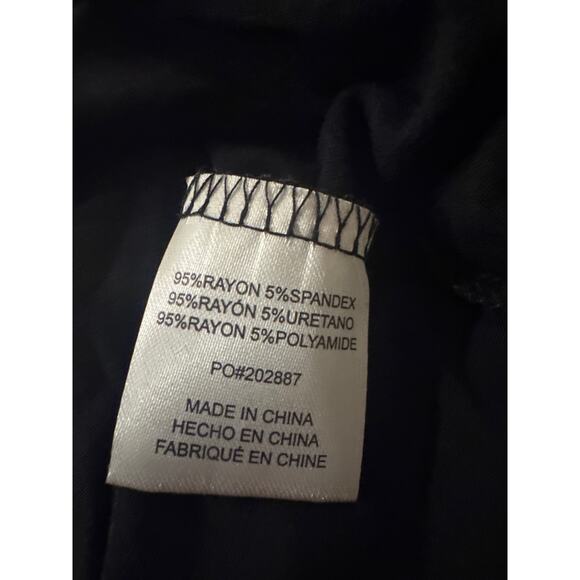 ModCloth Black Maxi Dress Jersey Knit Short Sleeve Peasant Ruched Size L NWT - Picture 5 of 7